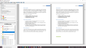 Compare two PDF documents and display differences graphically.